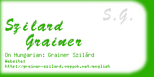 szilard grainer business card